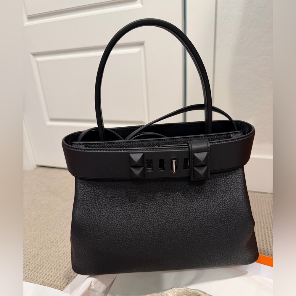 Hermes handbag Medor black monochrome hardware 2way shoulder nwt